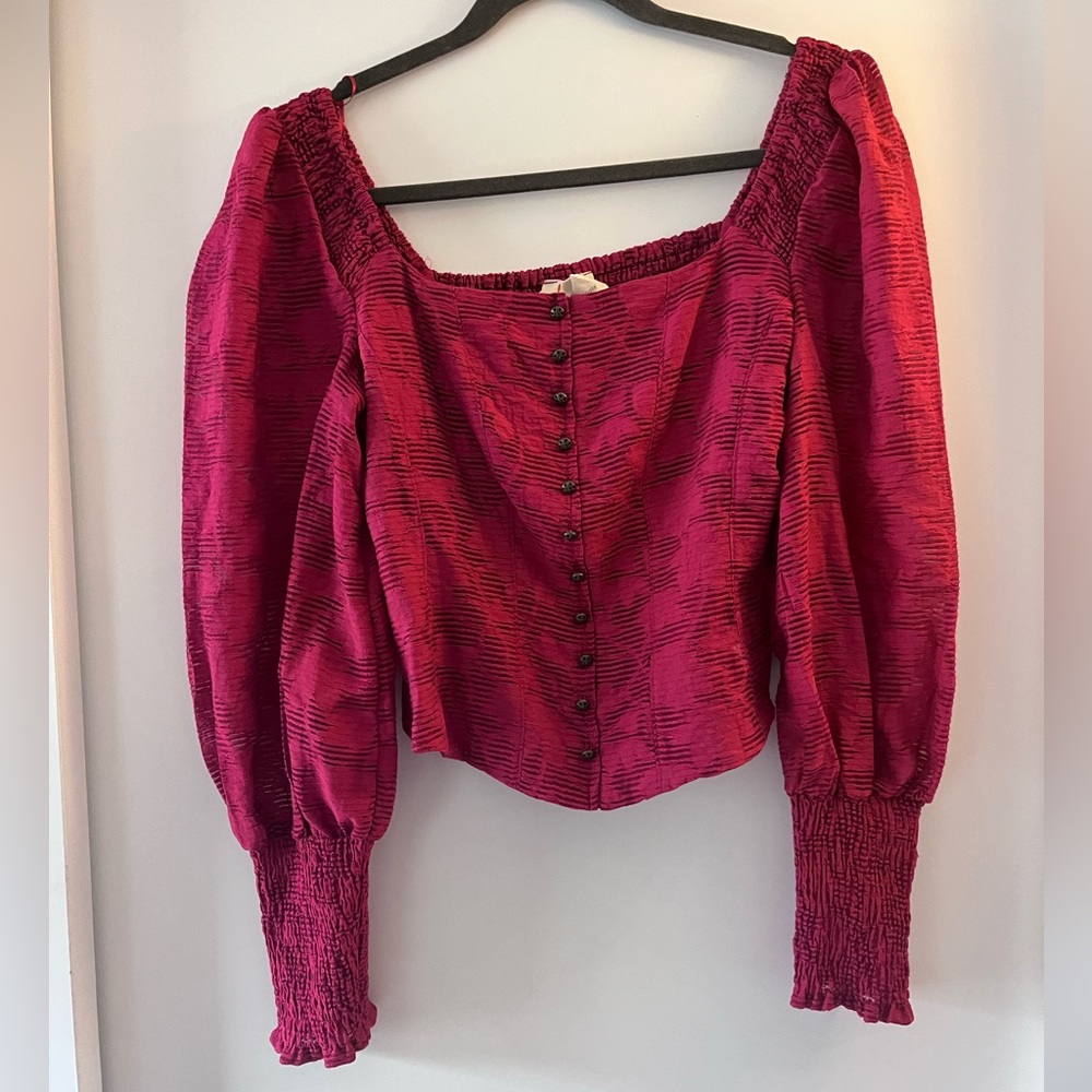 By Anthropologie puff sleeve blouse